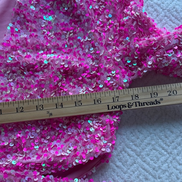 Petal+Pup Kelly Sequin Long Sleeve Cutout Velvet Cocktail Minidress Sz L - Picture 10 of 12